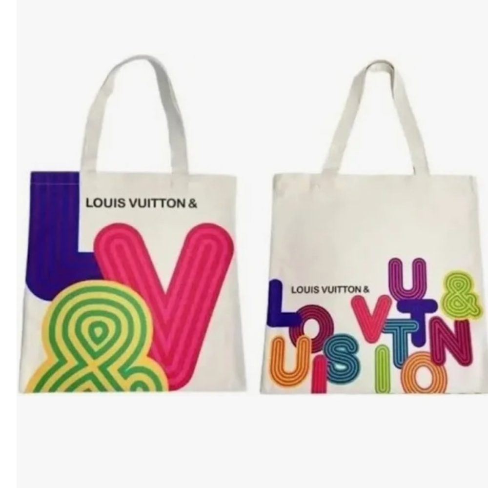 NEW Louis Vuitton Novelty Canvas EcoTote Bag Exhibition Limited Edition